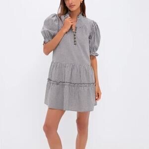 NWT Pomander Place Tuckernuck Green Gingham Mini Selena Dress Size Large